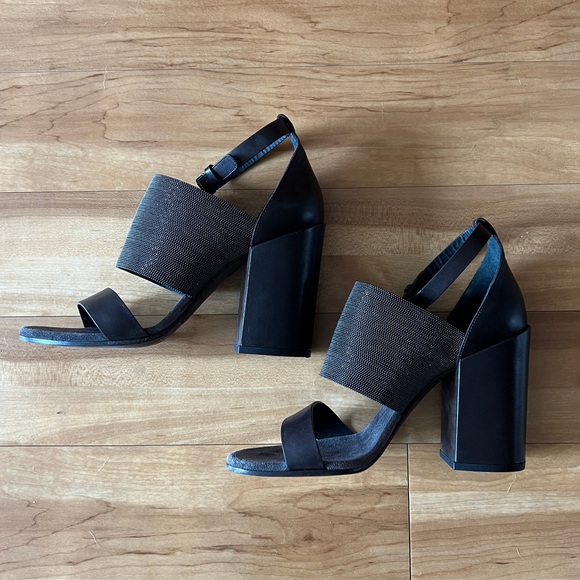 Brunello Cucinelli leather block heel sandals - Picture 8 of 13